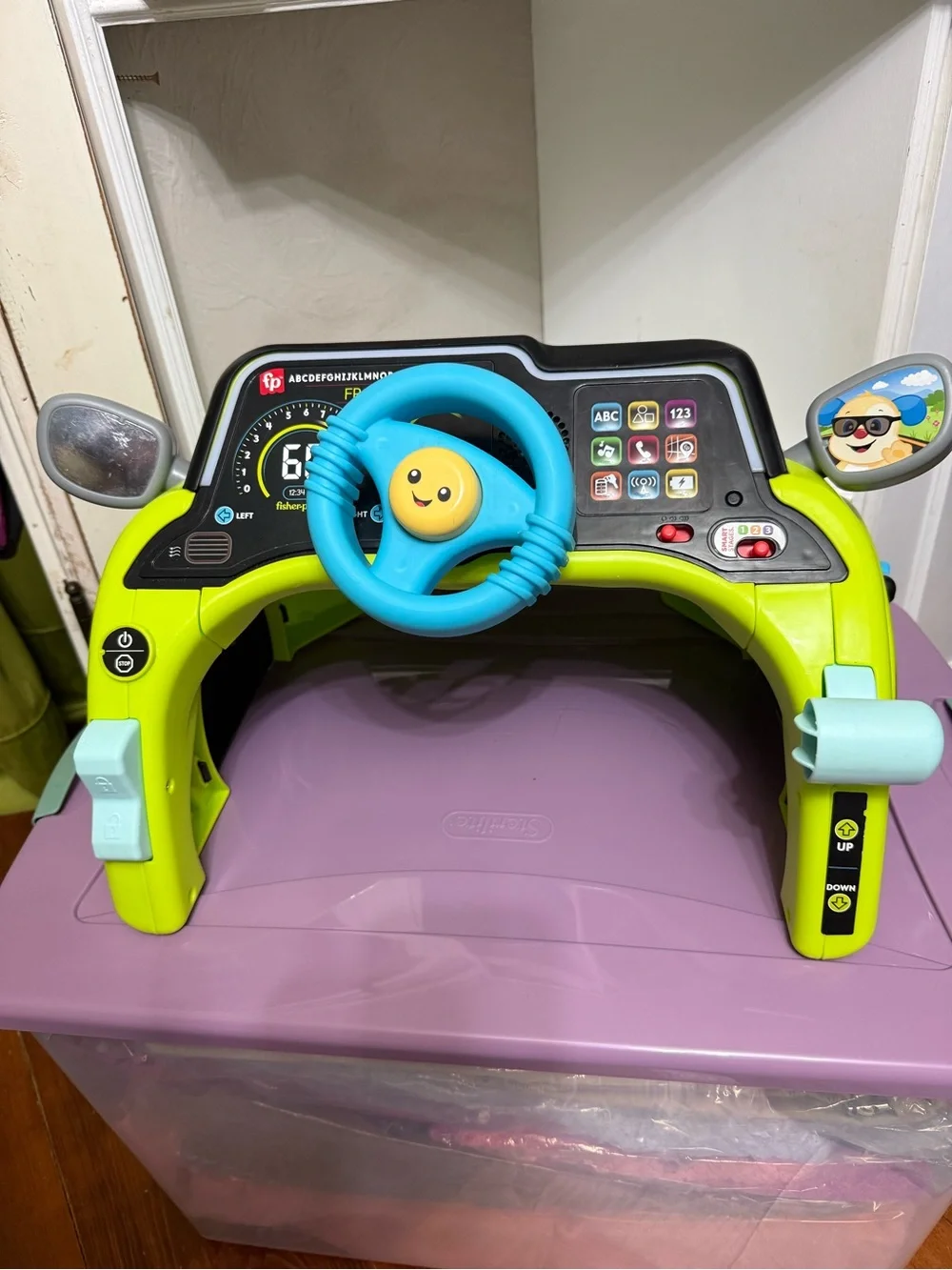 Fisher-Price Laugh & Learn Sit & Steer Driver Learning Toy Baby Toddler No Block